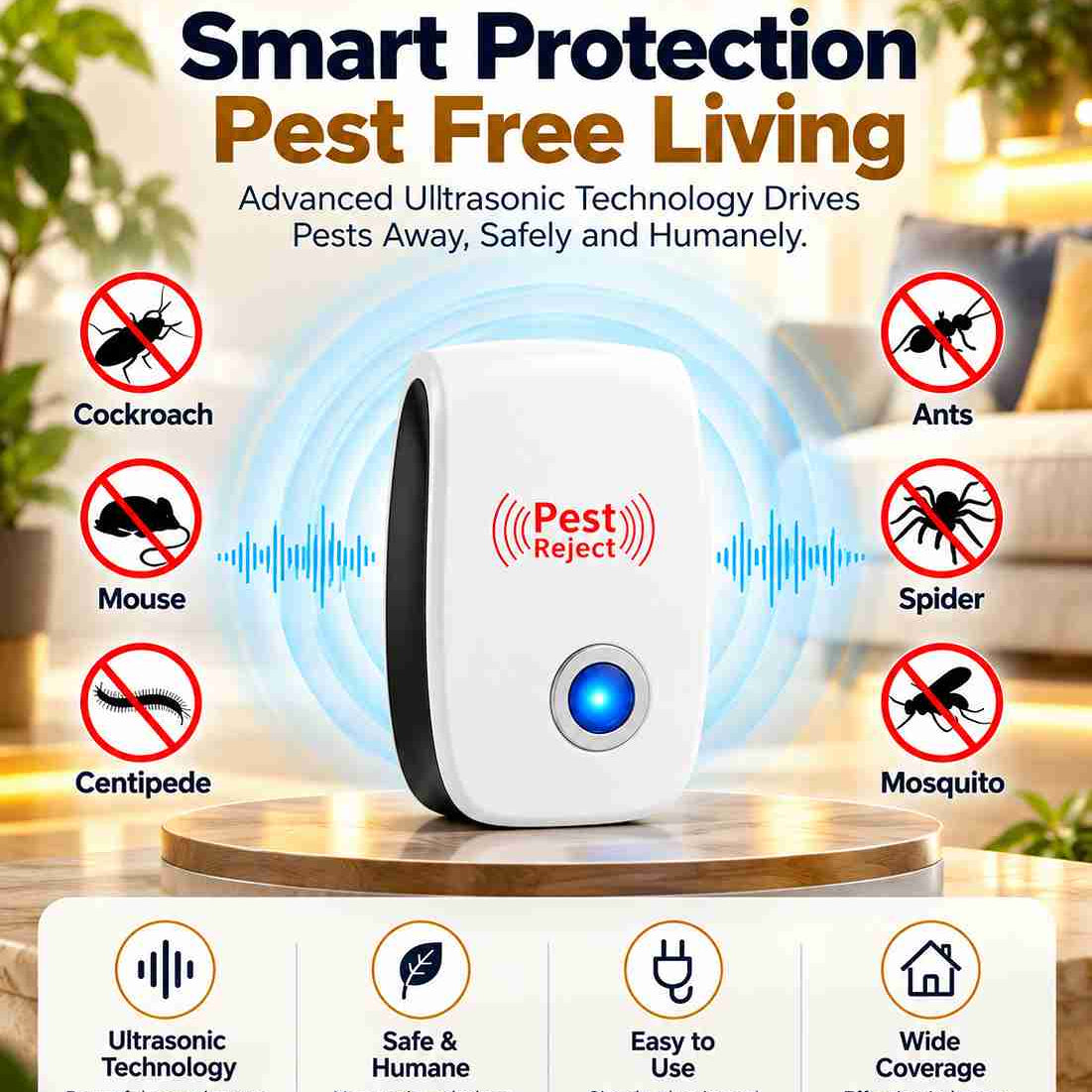 Pest Repeller™ – Advanced Ultrasonic Pest Protection (Buy 1 Get 1 Free)